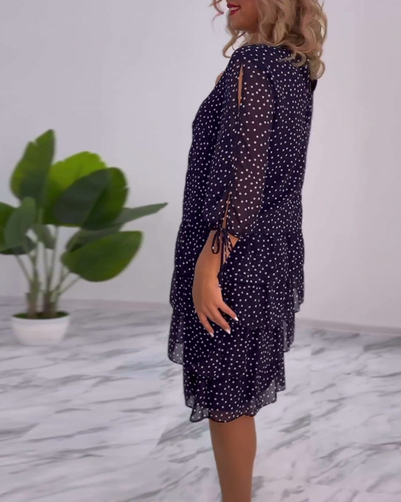 Camille - Polka Dot Lace Dress