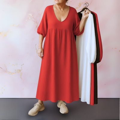 Cléo - Elegant V-Neck Dress