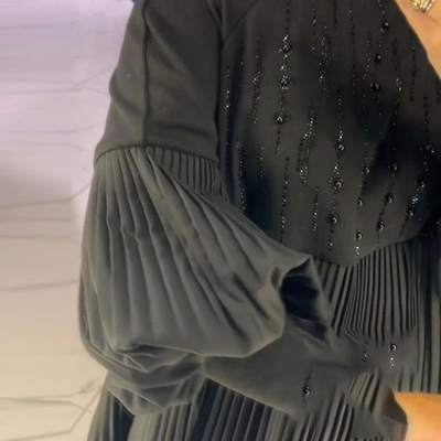 Eleonor - Lantern Sleeve High-Neck Dress