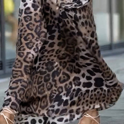 Cerise - Leopard Print Maxi Dress